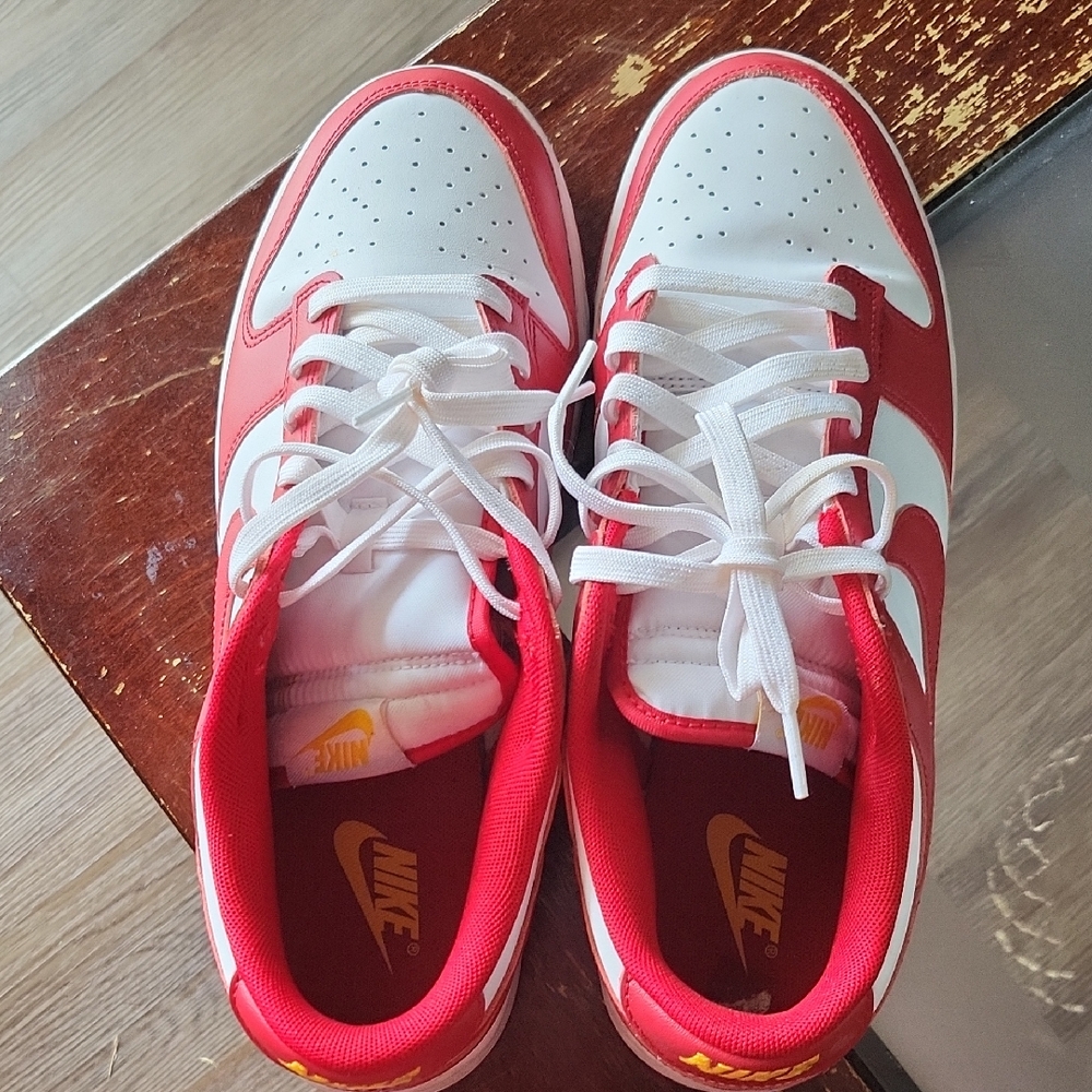 Nike Red and White Athletic Shoes